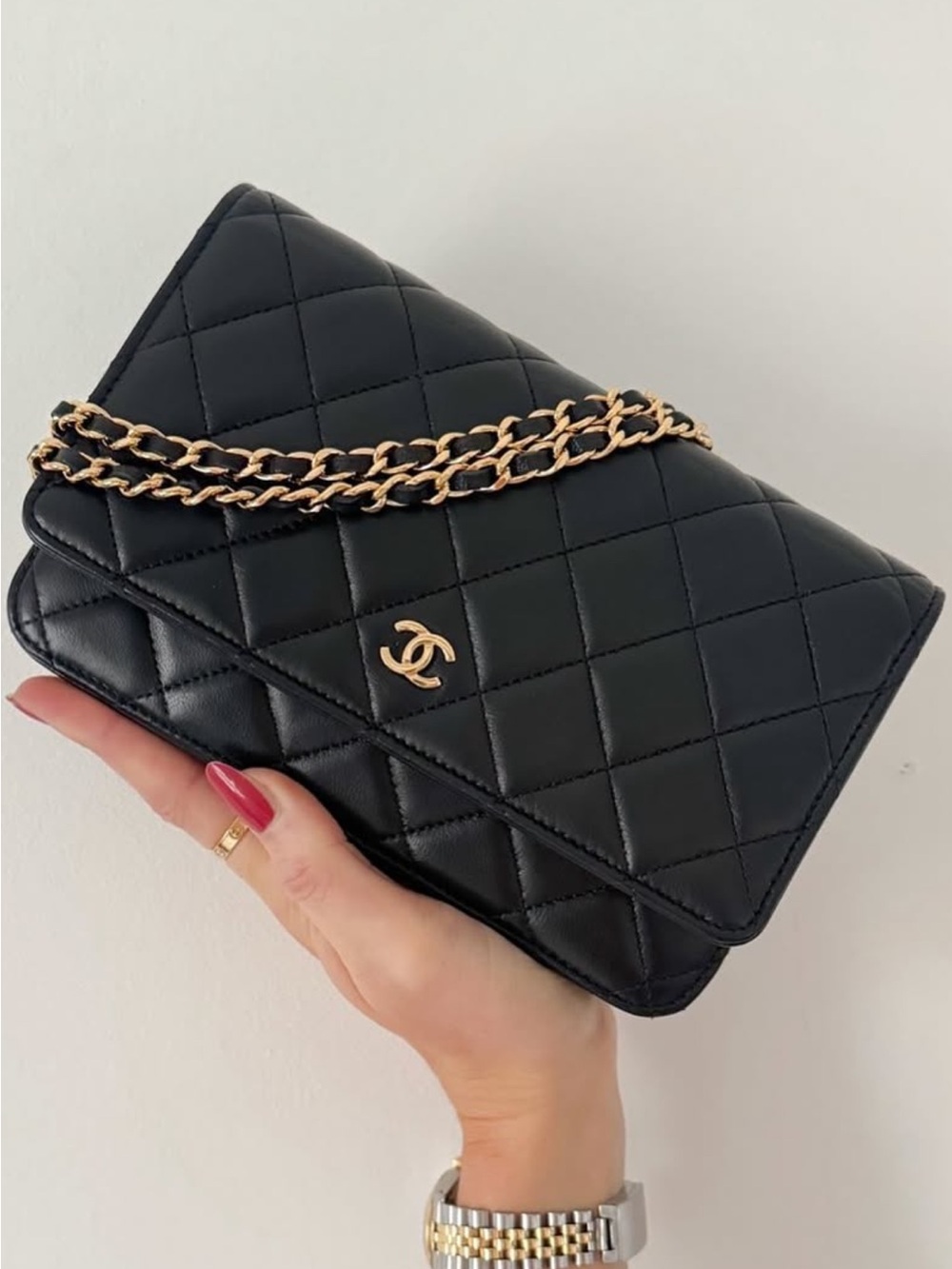 Chanel Wallet on Chain Lambskin Gold Hardware